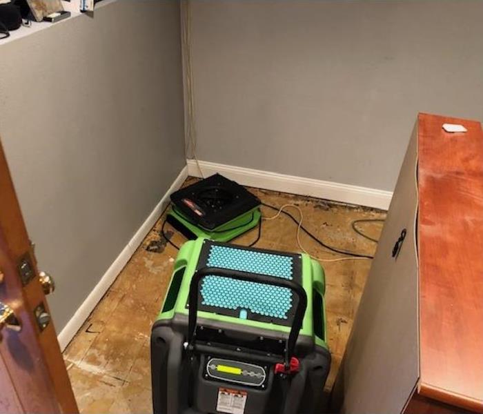 SERVPRO equipment at work.