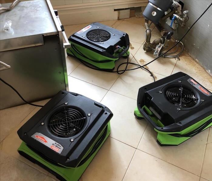 SERVPRO equipment at work.